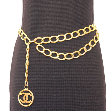 fake chanel charm chain belt|authentic chanel belt.